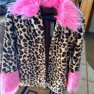 Leopard Print Jacket with Pink Accents